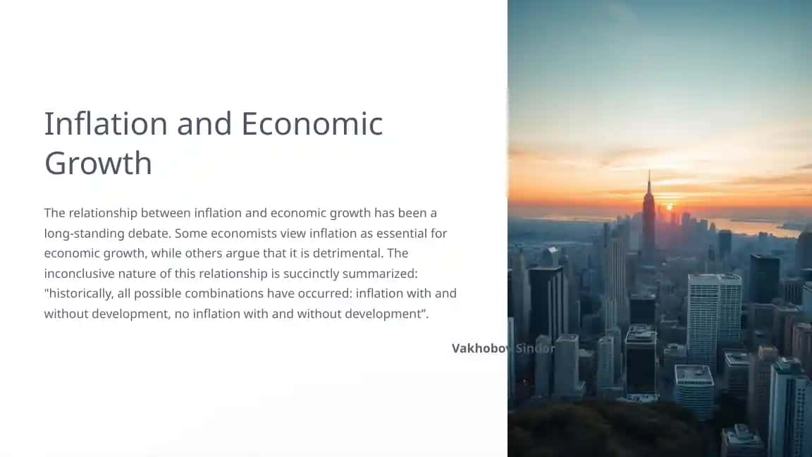 Inflation and Economic Growth