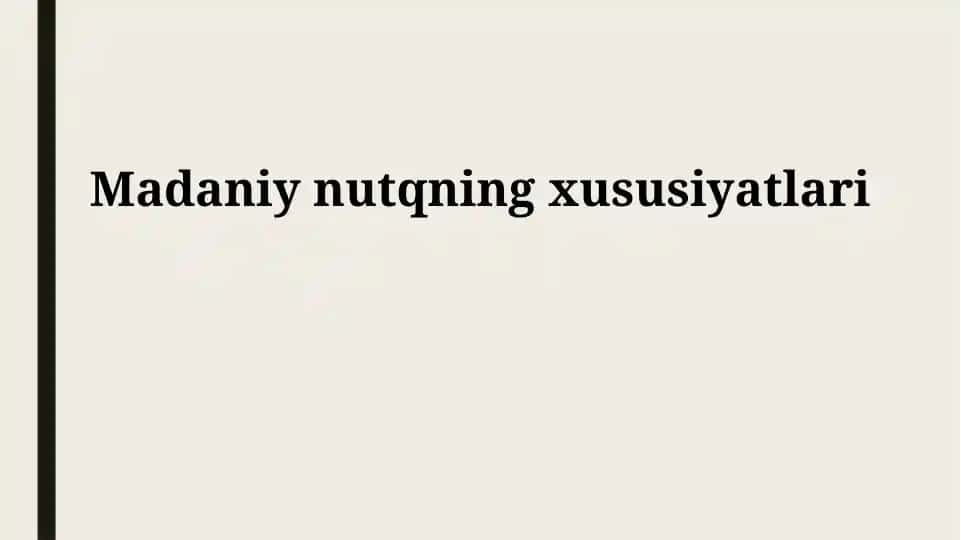 Madaniyatli Nutq