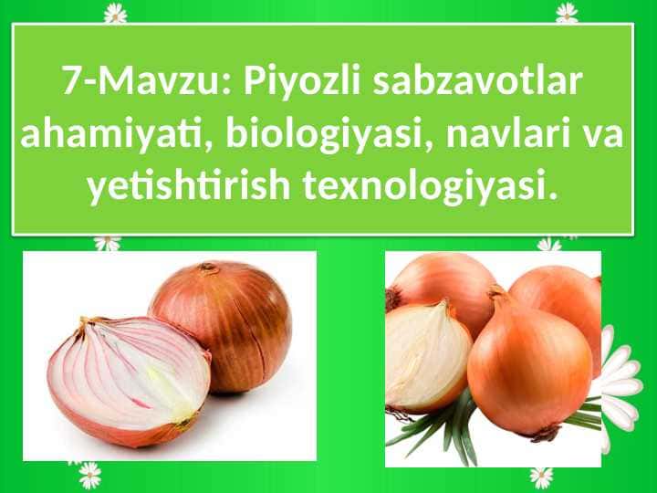 Piyozli sabzavotlar