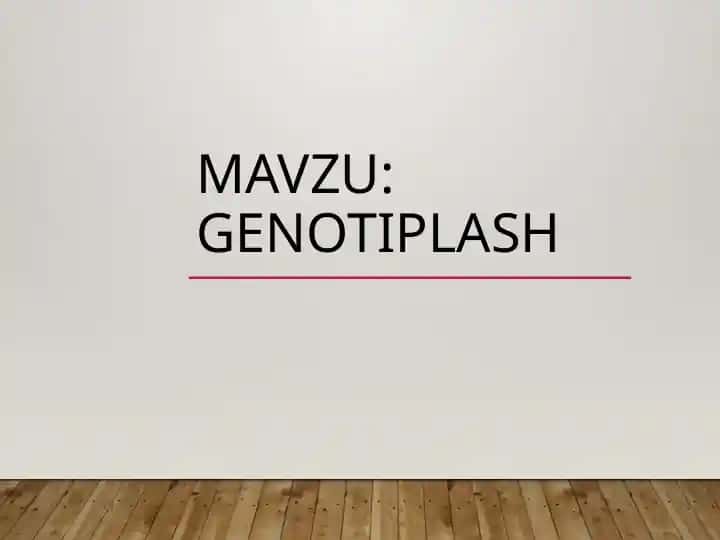Genotiplash