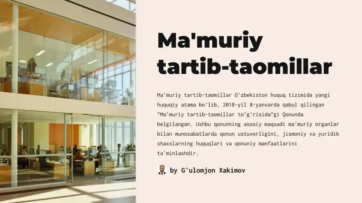 Ma'muriy tartib-taomillar