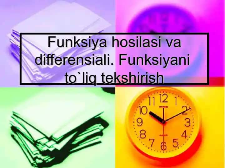 Funksiya hosilasi va differensiali