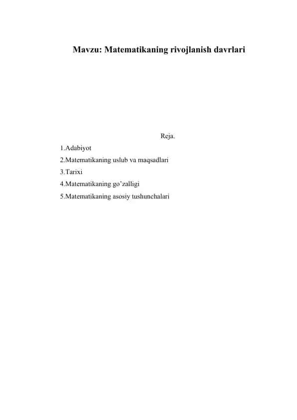 Matematika