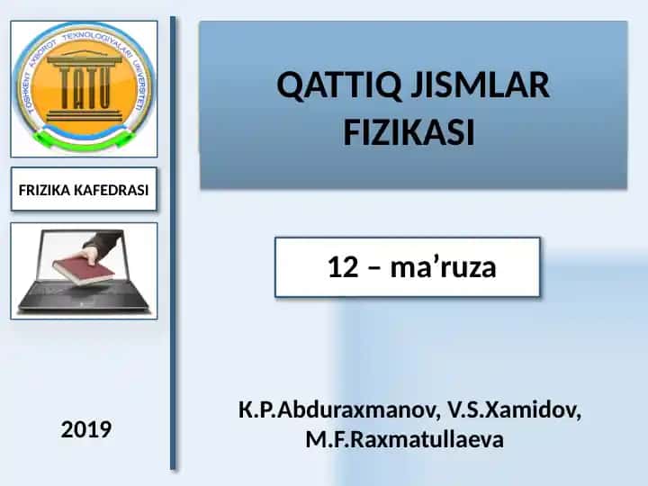 Qattiq jismlar fizikasi 2