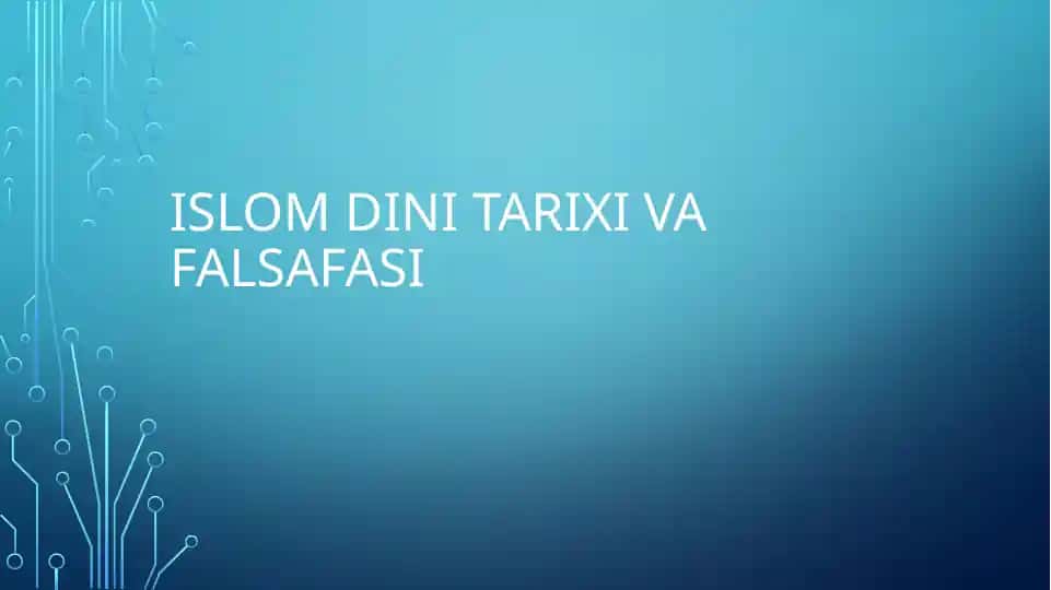 Islom dini tarixi va falsafasi