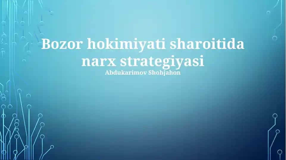Narx strategiyasi