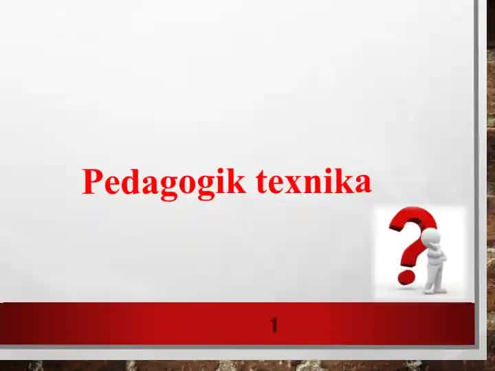 Pedagogik texnika