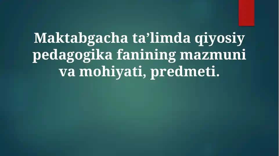 Qiyosiy pedagogika