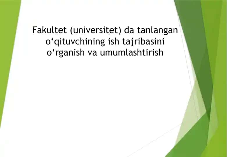 O’QITUVCHILARNING ILG’OR PEDAGOGIK TAJRIBALARINI TO’PLASH VA AMALIYOTDA QO’LLASH