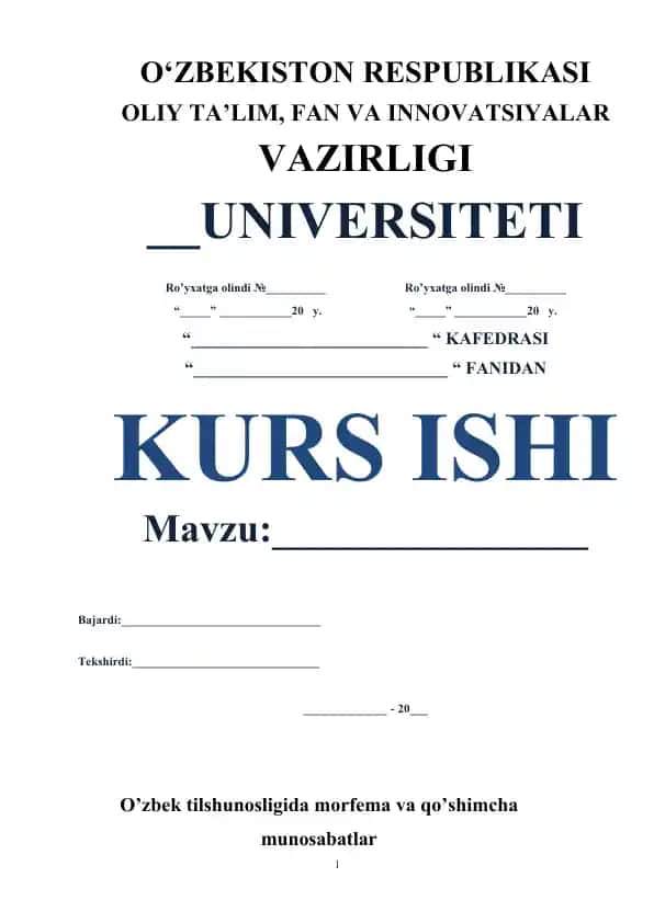 O‘zbek tilshunosligida morfema va qo‘shtirish munosabatlar