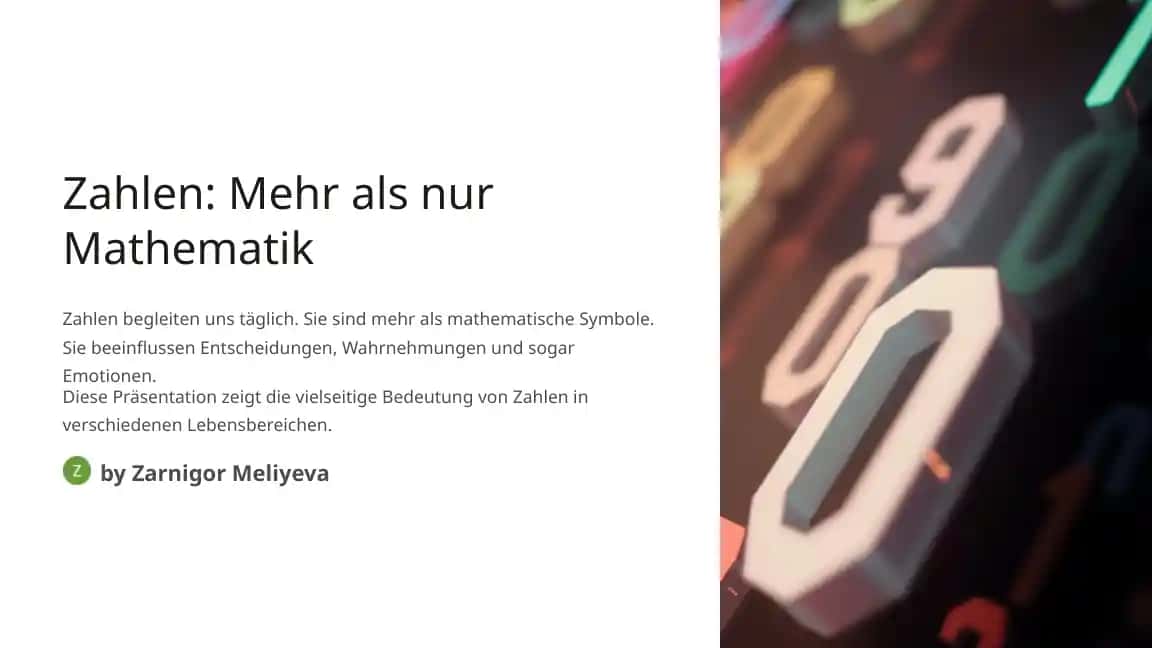 Zahlen: Mehr als nur Mathematik