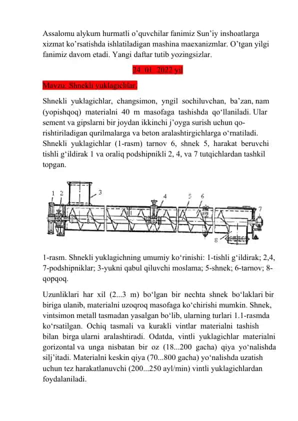 Shnekli yuklagichlar