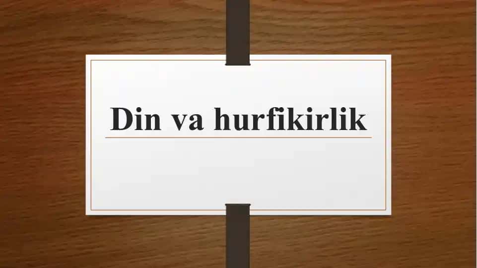 Din va hurfikirlik