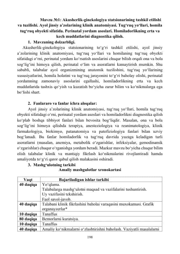 Akusherlik-ginekologiya statsionari