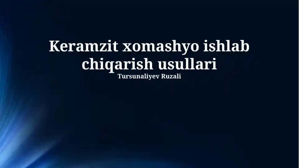 Kengaytirilgan loy agregatlari (keramzit)