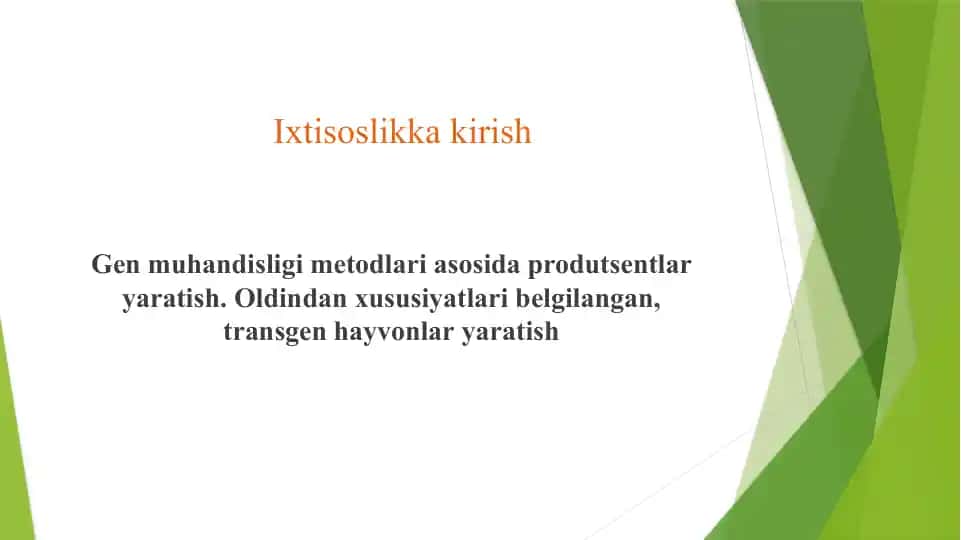 Transgen hayvonlarni yaratish