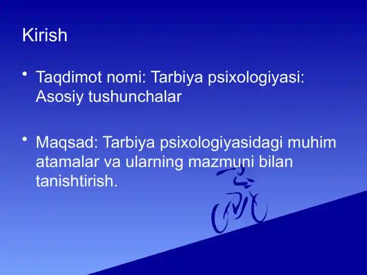 Tarbiya psixologiyasi: Asosiy tushunchalar