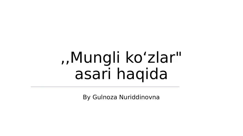 Munglining ko'zlari