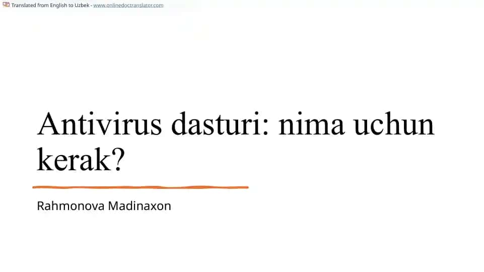 Antivirus dasturi