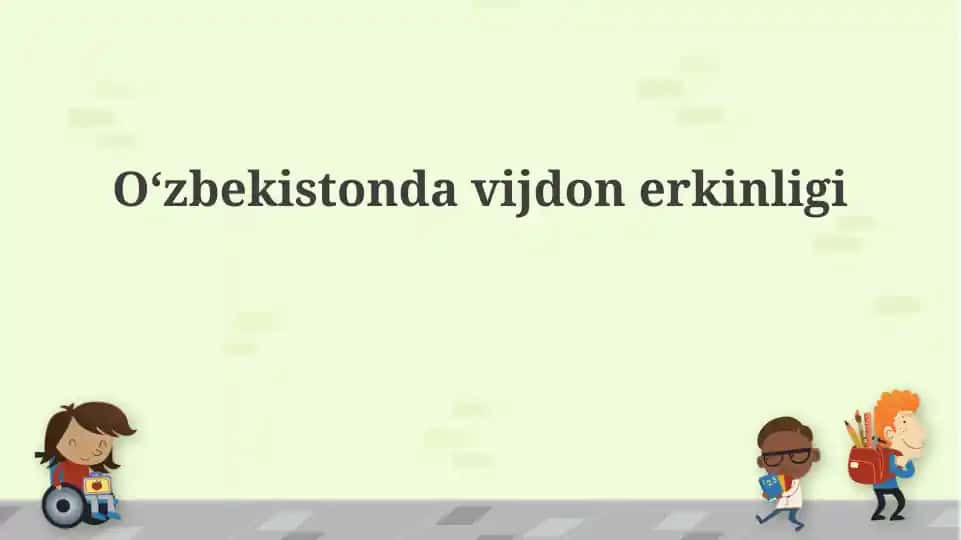 O'zbekistonda vijdon erkinligi