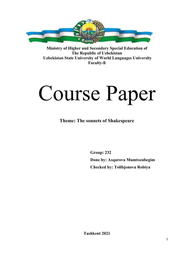 The sonnets of Shakespeare