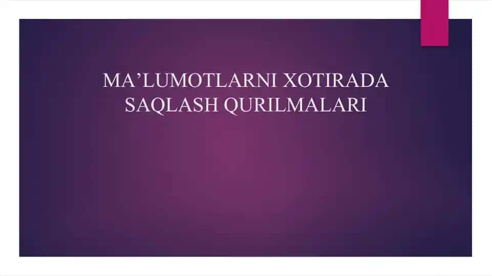 Xotira qurilmasi