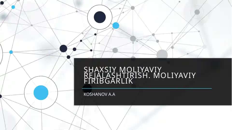 Shaxsiy moliyaviy rejalashtirish
