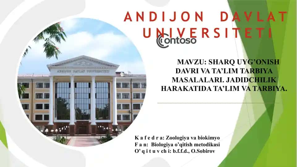 Sharq uyg’onish davri va ta’lim tarbiya masalalari. Jadidchilik harakatida ta’lim va tarbiya
