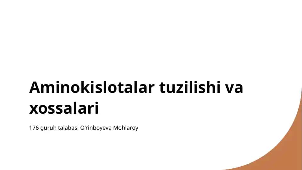 Aminokislotalar