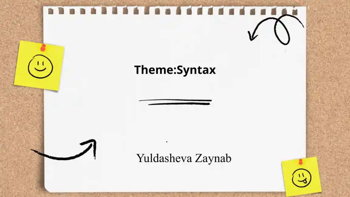 Syntax.