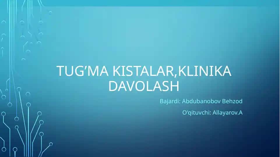 Tug'ma kistalar