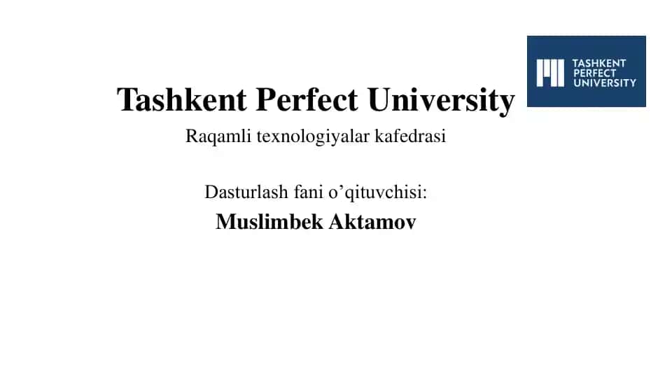Pythonda Massivlar, ma’lumot to‘plamlari va fayllar bilan ishlash