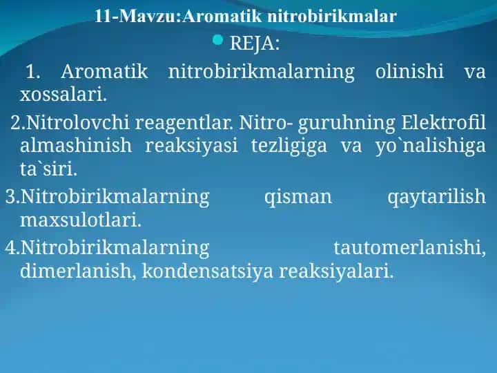 Aromatik nitrobirikmalar
