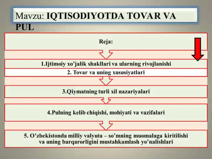 Ijtimoiy xo’jalik shakllari va ularning belgilari