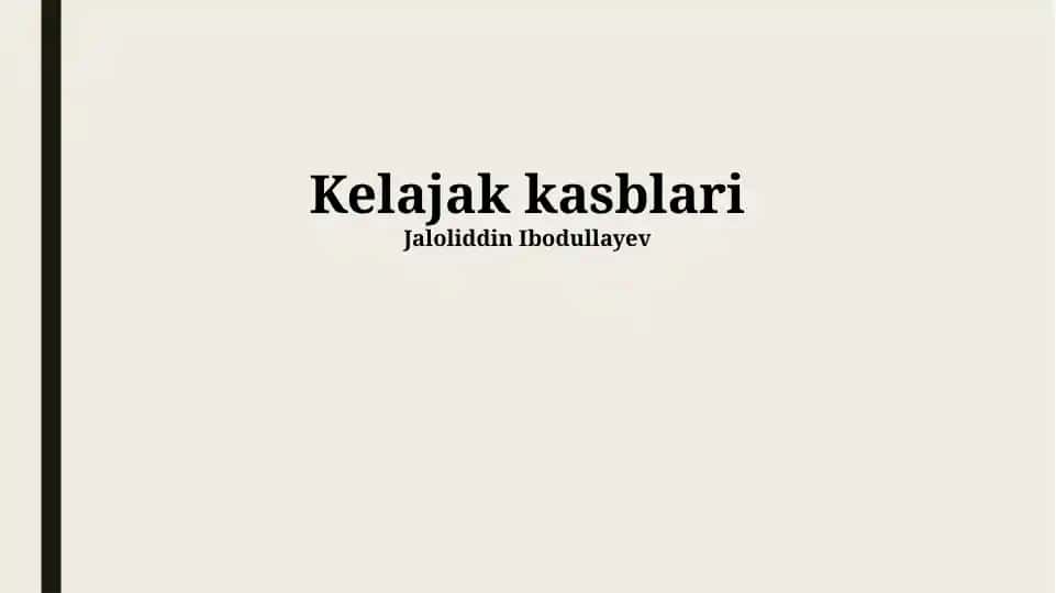 Kelajak kasblari