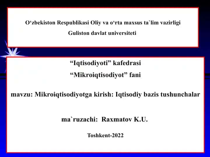 Mikroiqtisodiyot