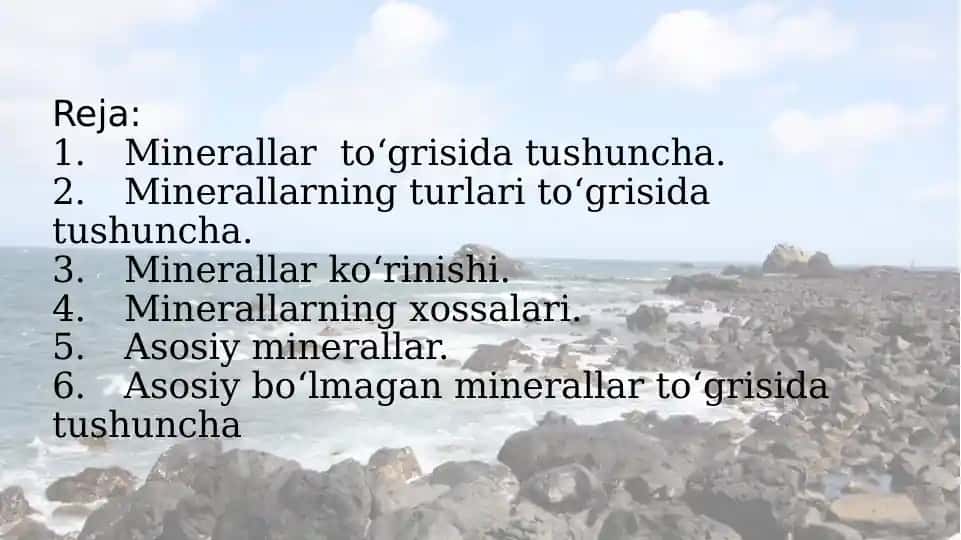 Minerallar