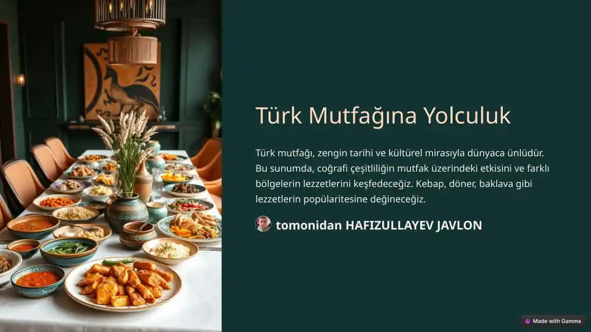 Türk Mutfağına Yolculuk