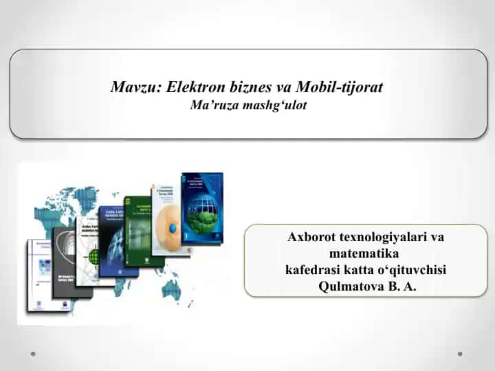 Elektron biznes va Mobil-tijorat