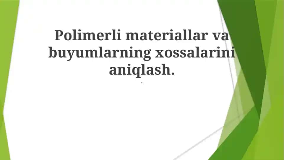 Polimer fanlari