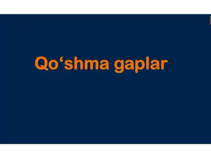 Qo‘shma gaplar