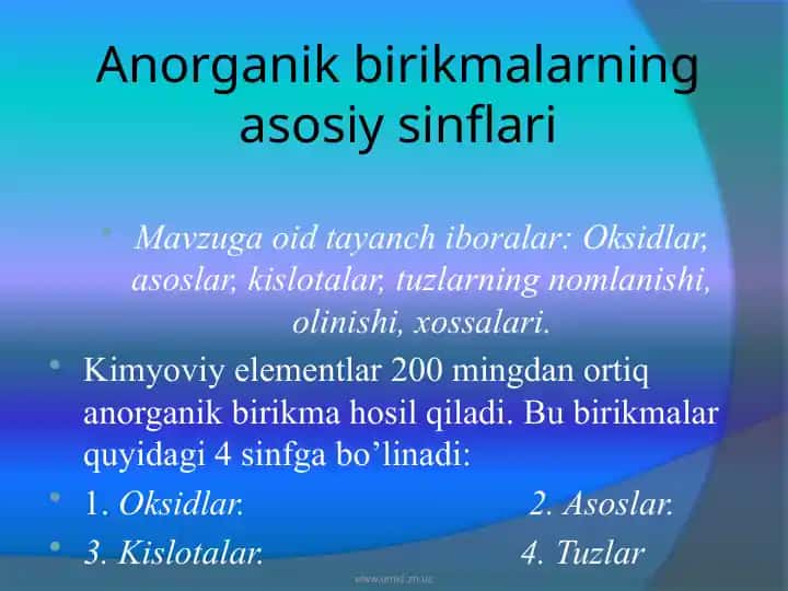 Anorganik birikmalar