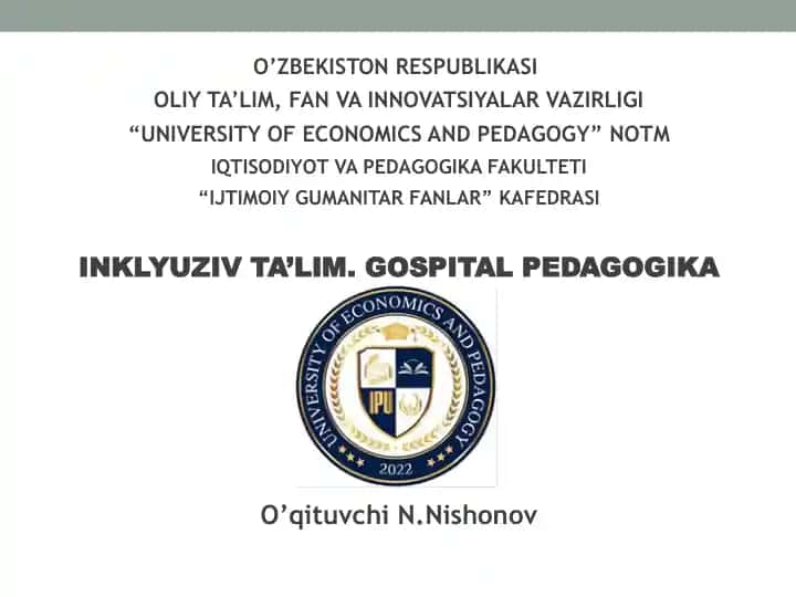Imkoniyati cheklangan bolalar ta’limiga oid pedagogik nazariyalar va ularning inklyuziv ta’limdagi o‘rni