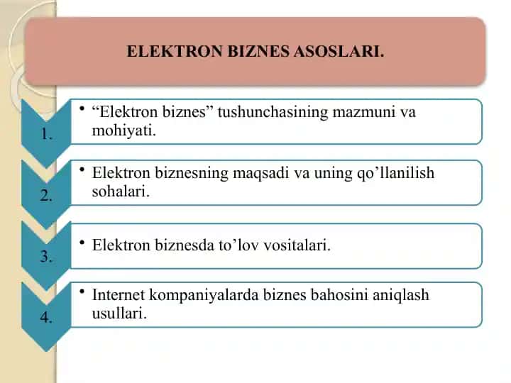 Elektron tijorat to‘g‘risida qonun