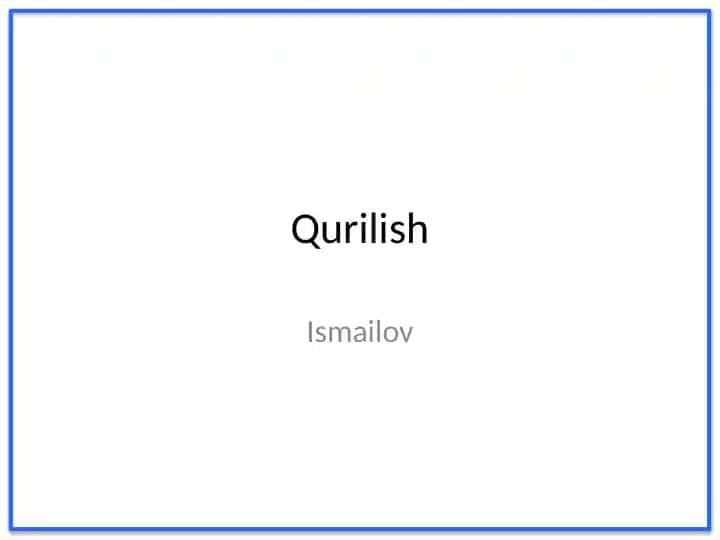 Qurilish