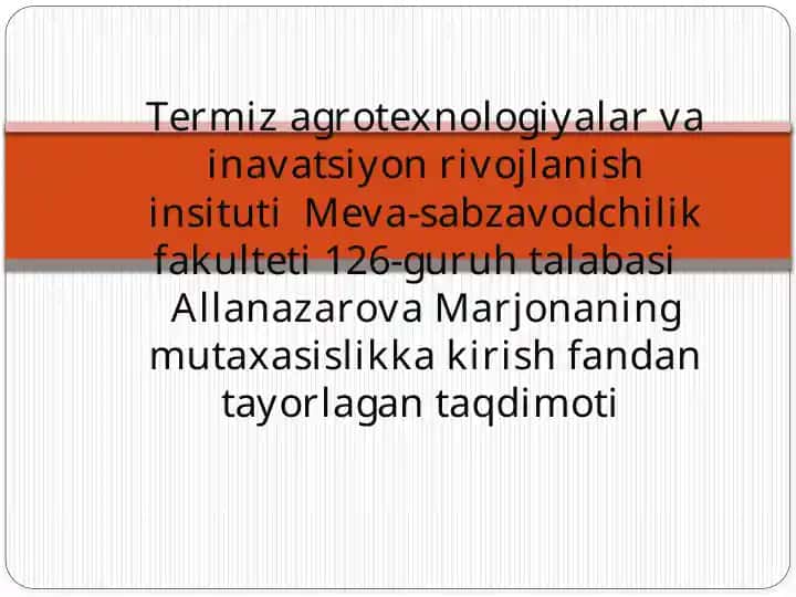 Meva-sabzavodchilik fakulteti 126-guruhtalabasi