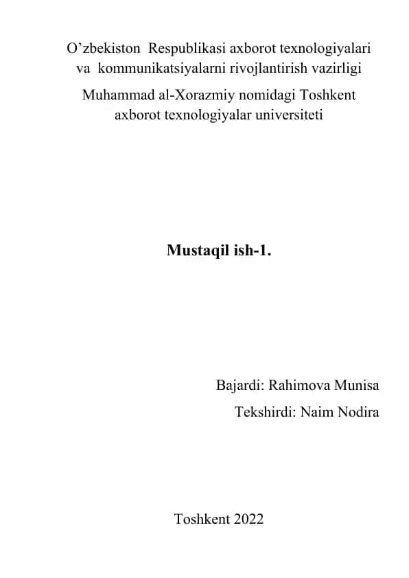 Relyatsion ma’lumotlar ba’zasini loyihalash