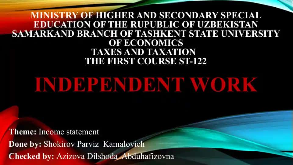 Income statement