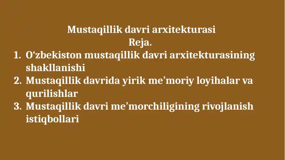 Mustaqillik davri arxitekturasi