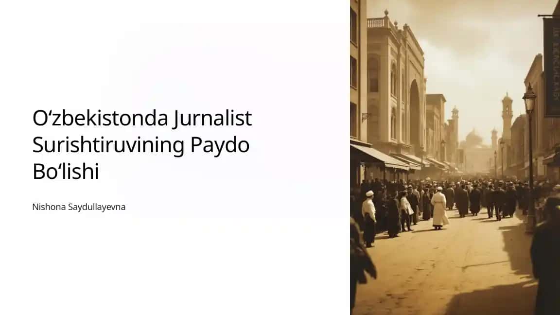 O‘zbekistonda Jurnalist Surishtiruvining Paydo Bo‘lishi